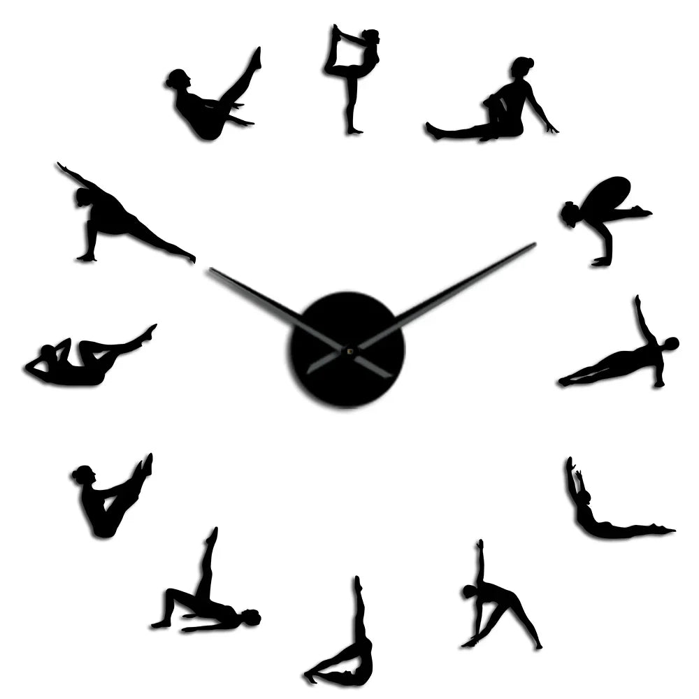 DIY Pilates Poses Wall Clock for Home Decor-Orizon Depot
