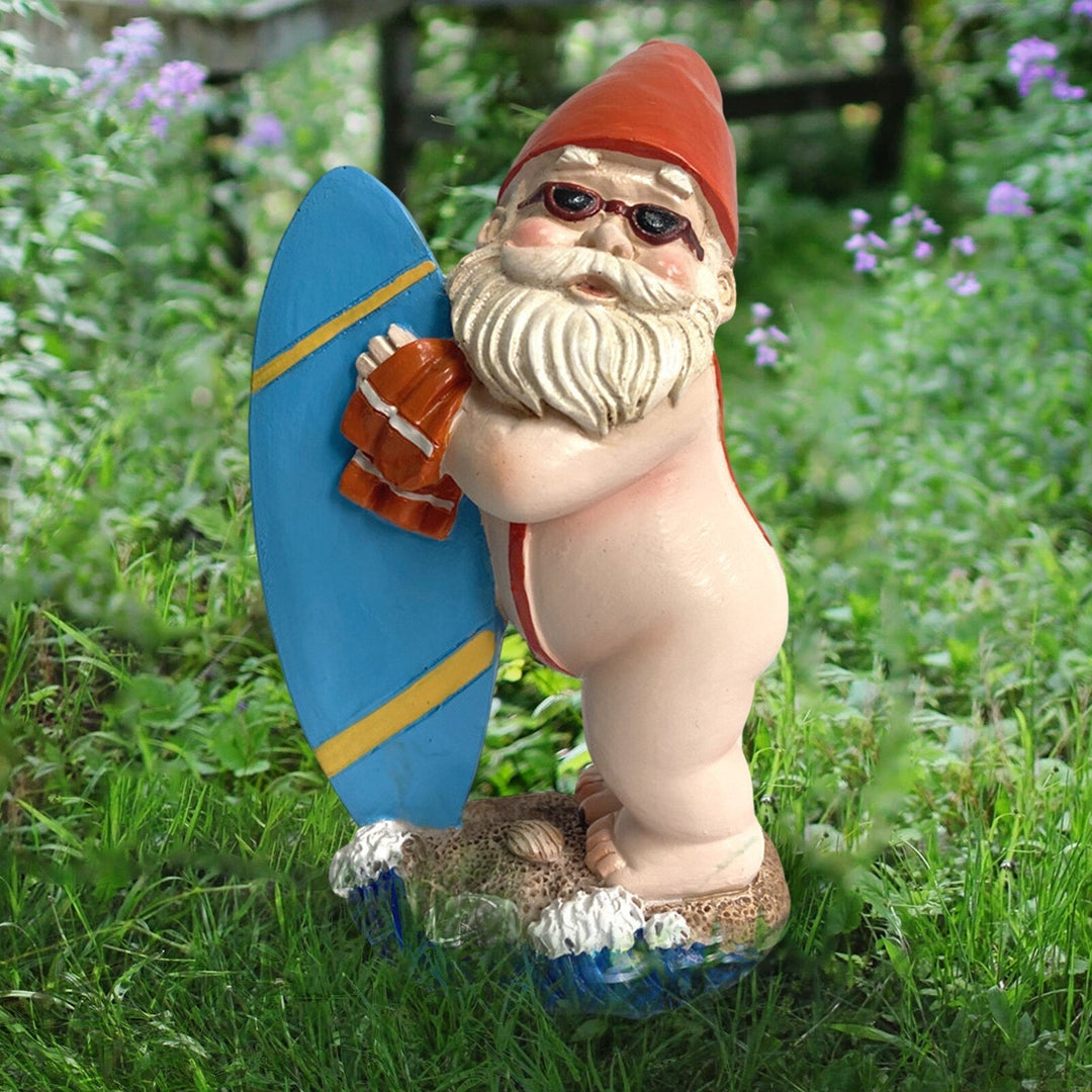 Playful Garden Gnome Figurine for Outdoor Decoration-Orizon Depot