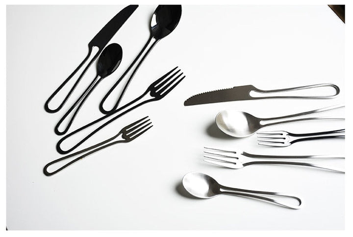 Stainless Steel Outline Cutlery Set for Elegant Dining-Orizon Depot