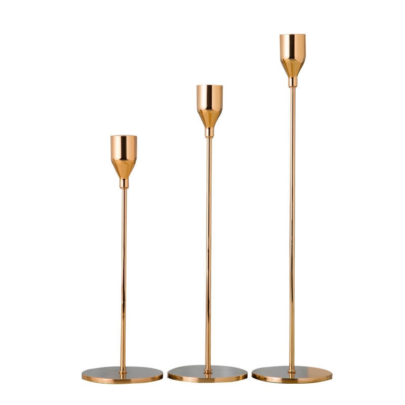 3-Piece Set Metal Candle Holder for Elegant Home Decor-Orizon Depot