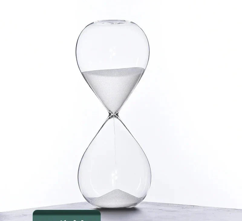 Stylish Glass Sand Timer | Decorative Hourglass with Time Indication-Orizon Depot
