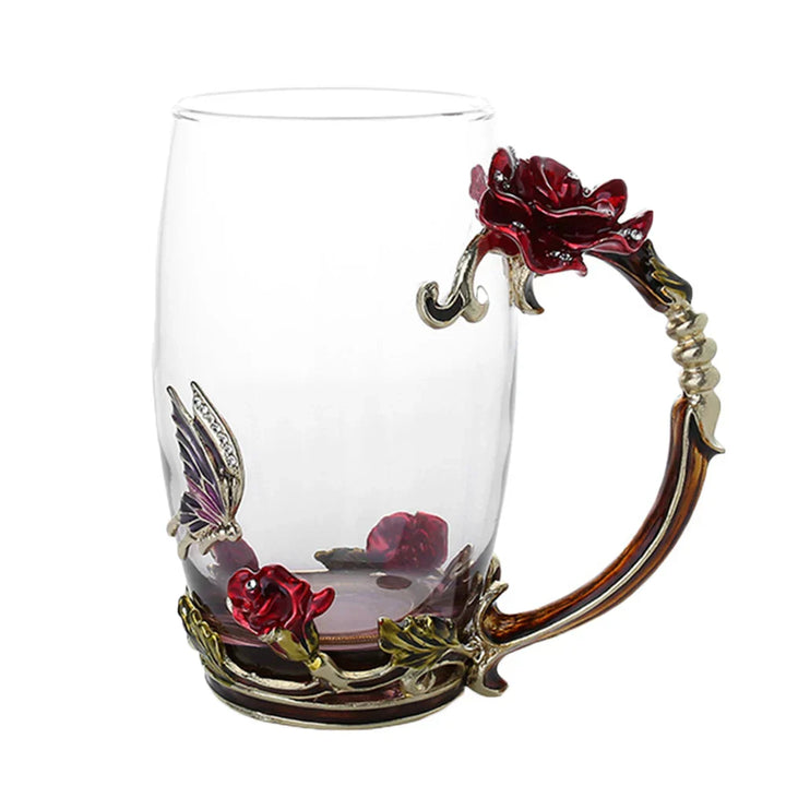 Handcrafted Enamel Coffee Mugs with Steel Spoon - Unique Gift Ideas-Orizon Depot