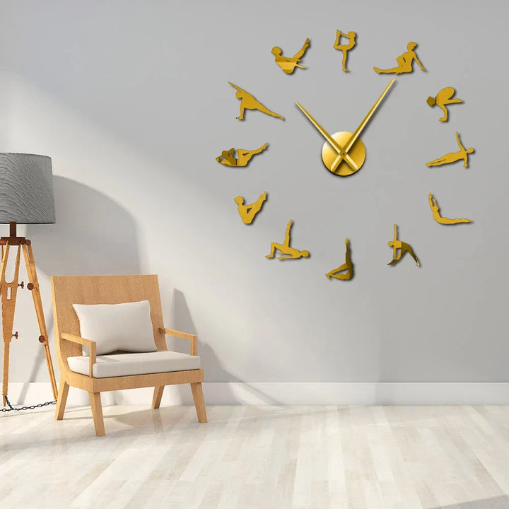DIY Pilates Poses Wall Clock for Home Decor-Orizon Depot