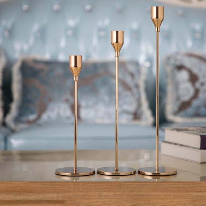 3-Piece Set Metal Candle Holder for Elegant Home Decor-Orizon Depot