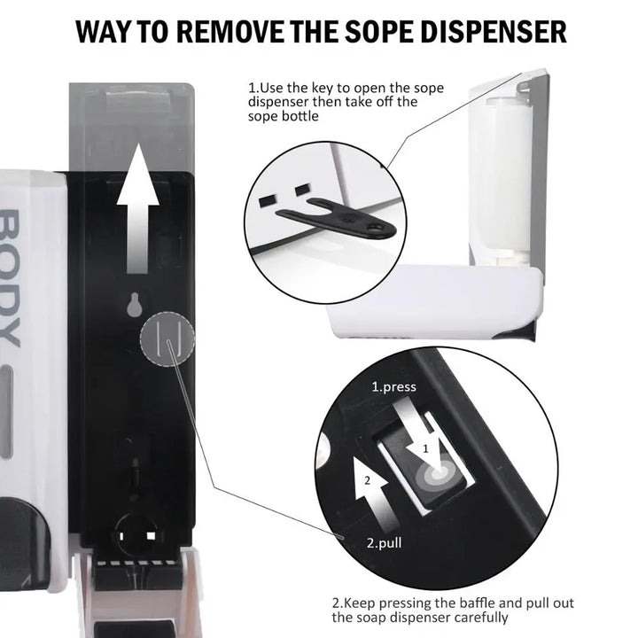 Wall-Mounted Shower Dispenser for Easy Access and Organization-Orizon Depot