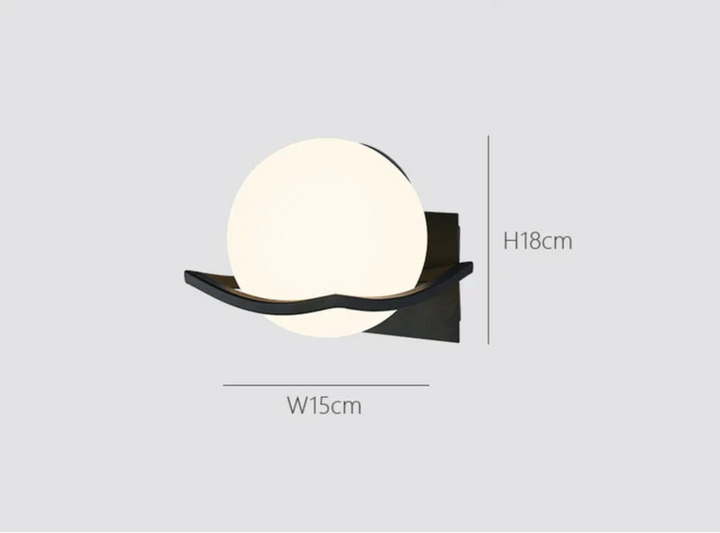 Modern Glass Globe Wall Light | Stylish European Sconce