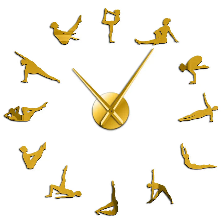 DIY Pilates Poses Wall Clock for Home Decor-Orizon Depot