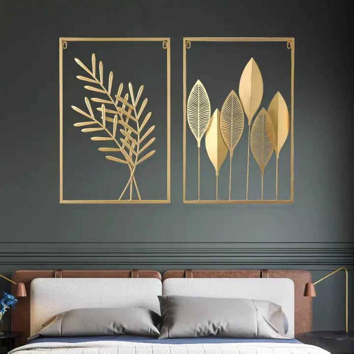 Golden Wall Decoration - Elegant Home Decor Accent-Orizon Depot