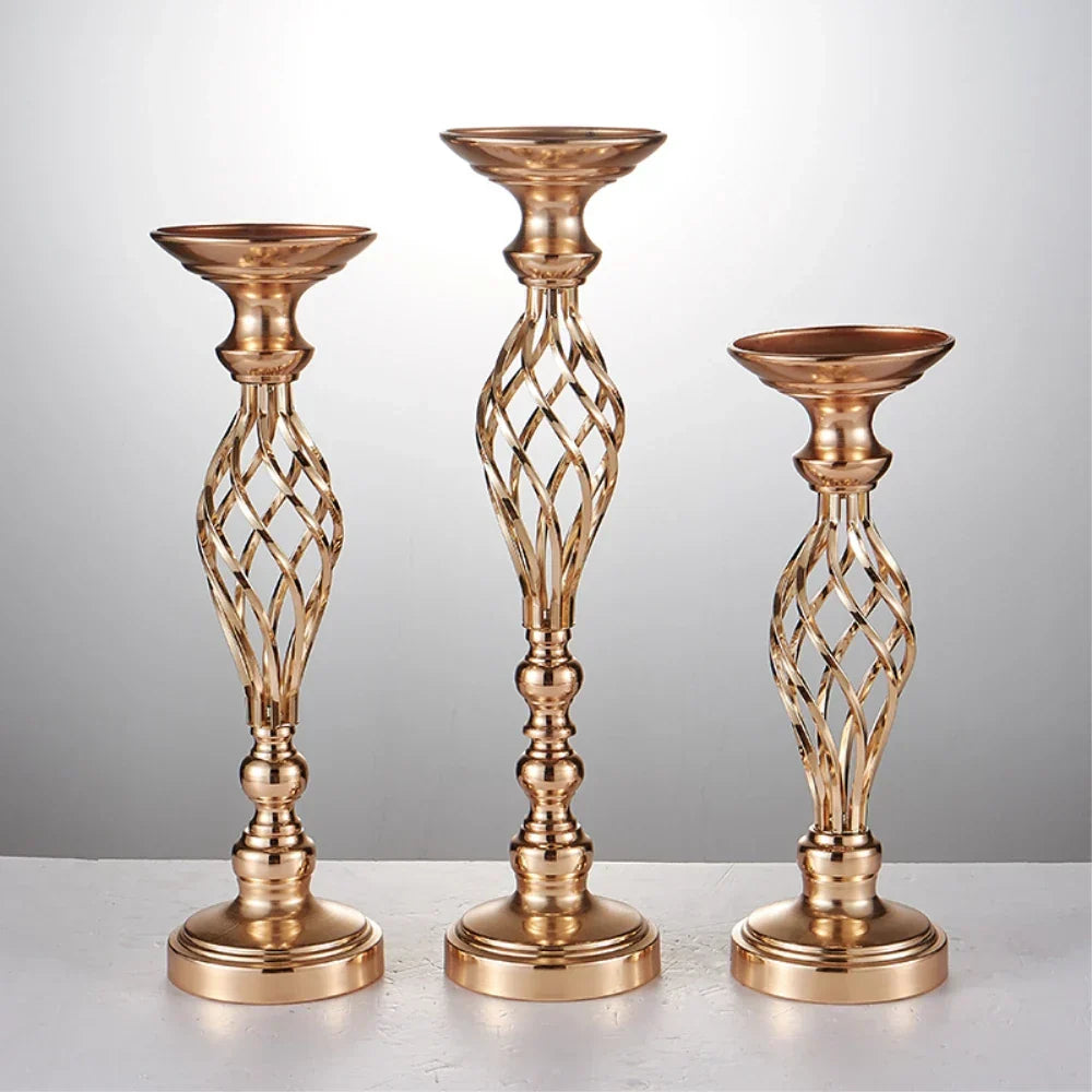 Elegant Candle Holder Set with Metal Stand - Stylish Home Decor-Orizon Depot