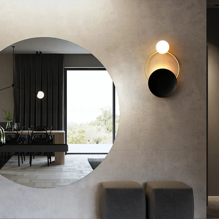 Modern Round Glass Wall Lamp | Stylish Spherical Metal Light