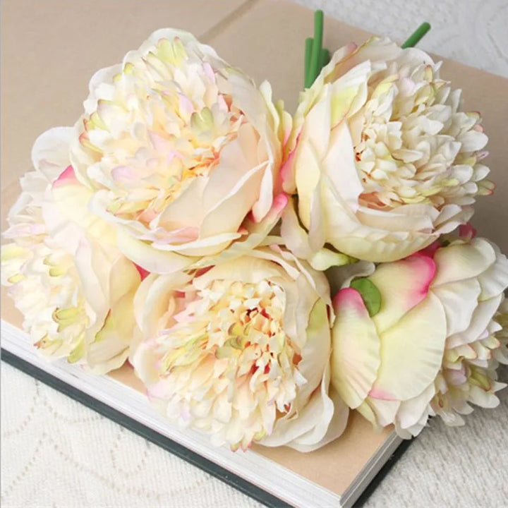 Large Peony Silk Flower Bouquet Set - Elegant Home Decor-Orizon Depot
