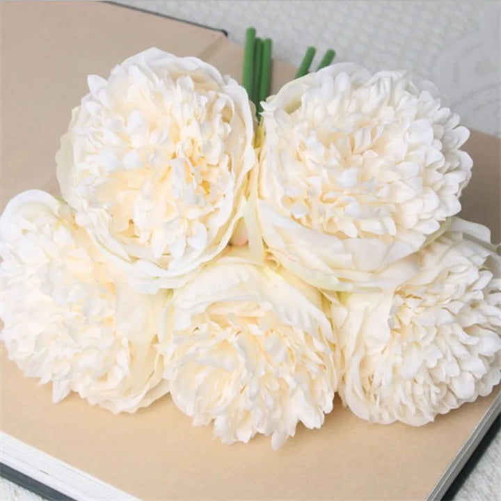 Large Peony Silk Flower Bouquet Set - Elegant Home Decor-Orizon Depot