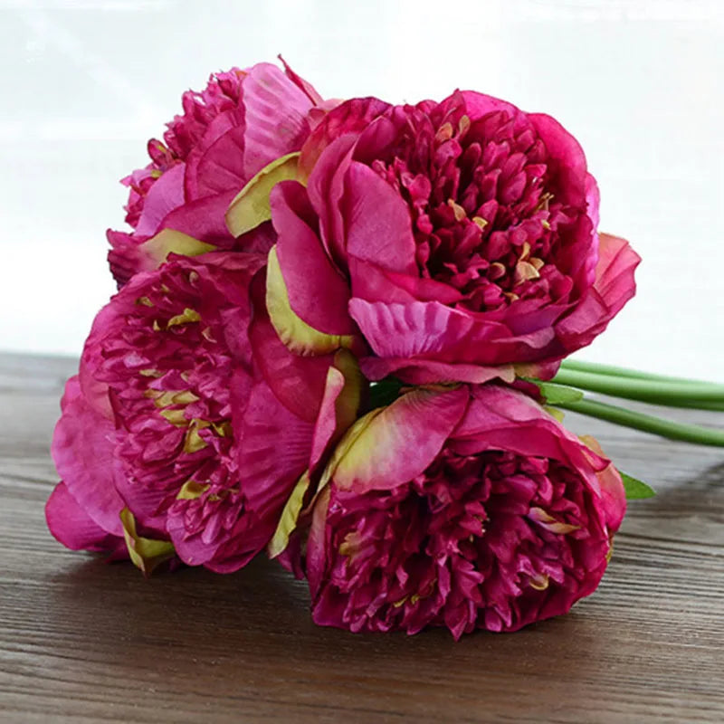 Large Peony Silk Flower Bouquet Set - Elegant Home Decor-Orizon Depot