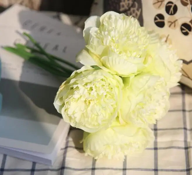 Large Peony Silk Flower Bouquet Set - Elegant Home Decor-Orizon Depot