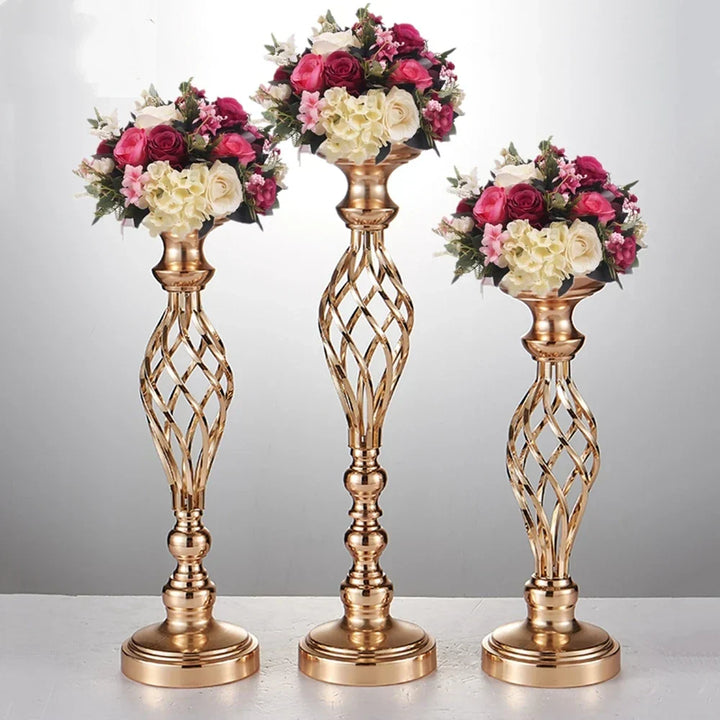 Elegant Candle Holder Set with Metal Stand - Stylish Home Decor-Orizon Depot