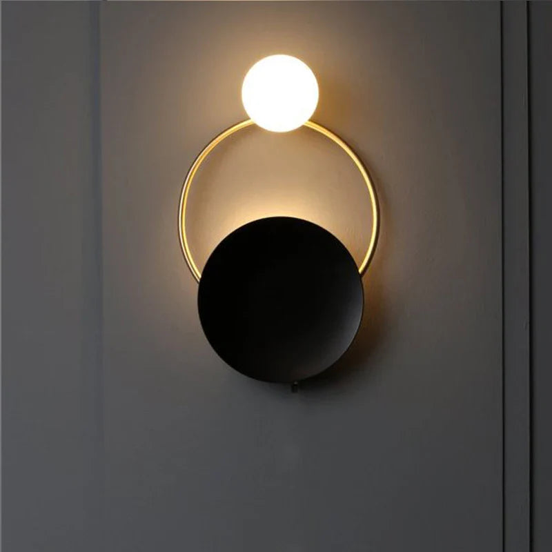 Modern Round Glass Wall Lamp | Stylish Spherical Metal Light