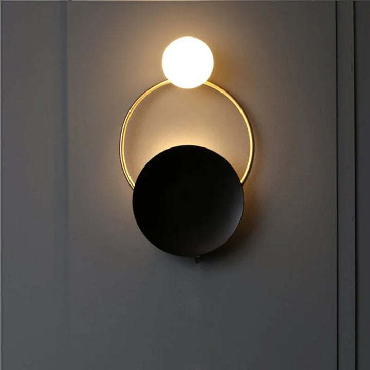 Modern Round Glass Wall Lamp | Stylish Spherical Metal Light