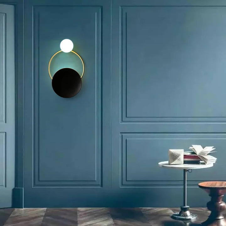 Modern Round Glass Wall Lamp | Stylish Spherical Metal Light