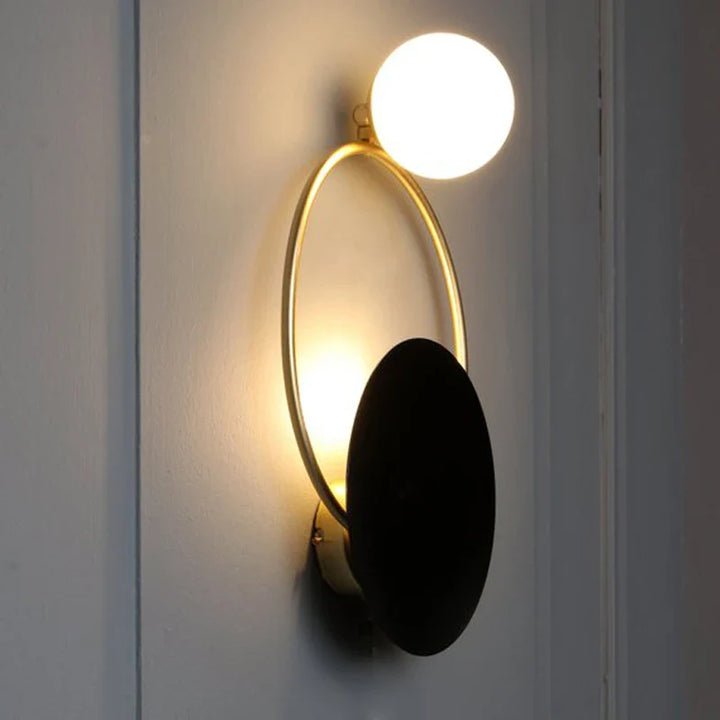 Modern Round Glass Wall Lamp | Stylish Spherical Metal Light