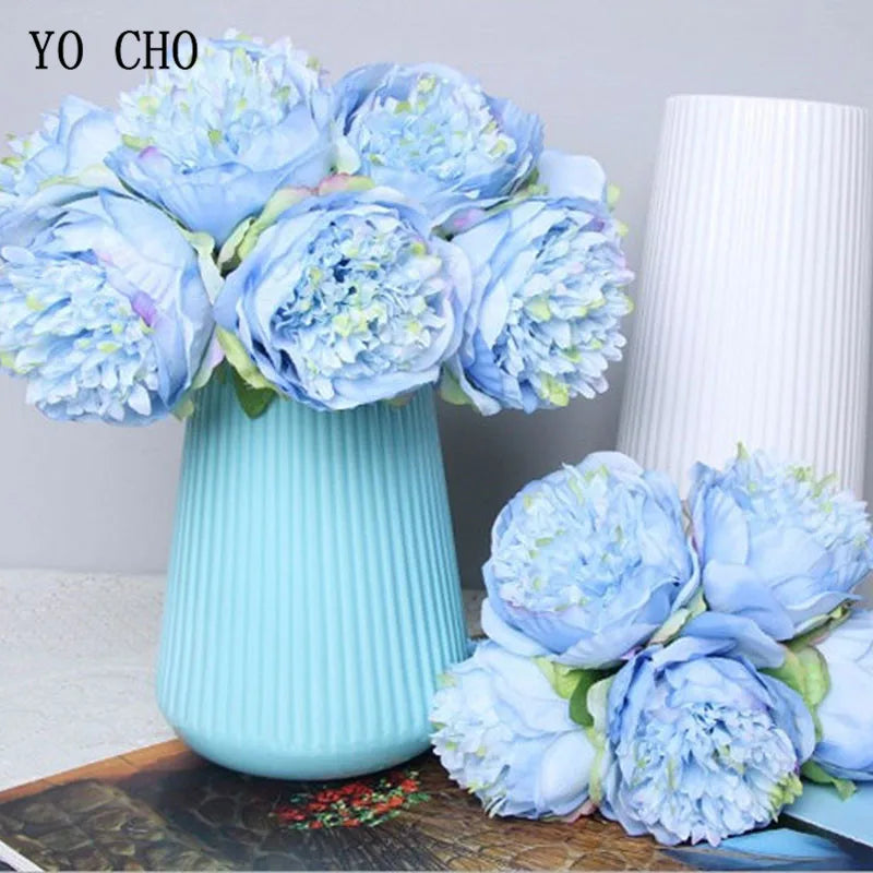 Large Peony Silk Flower Bouquet Set - Elegant Home Decor-Orizon Depot