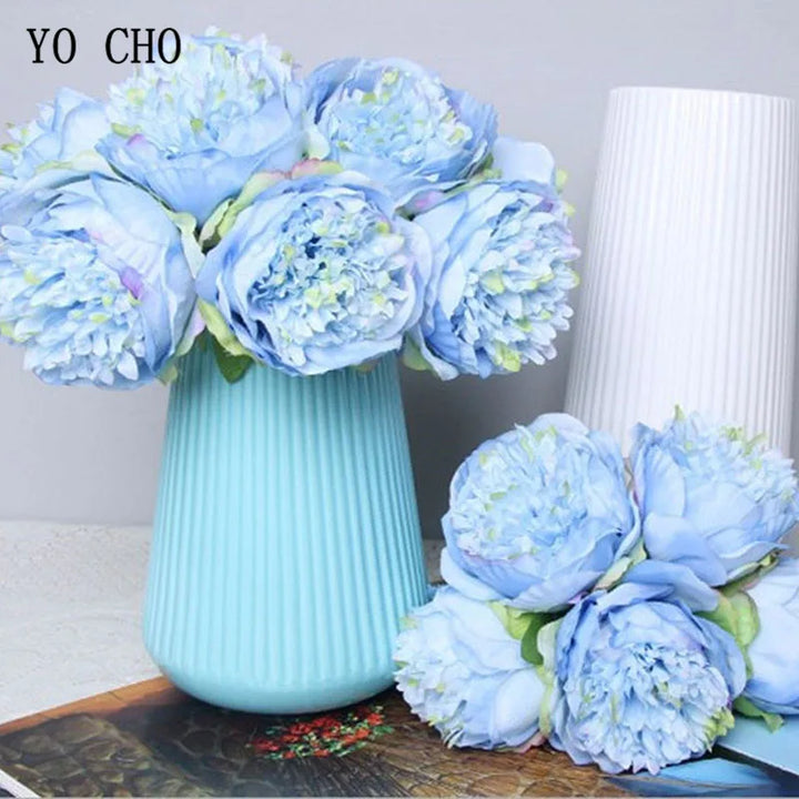 Large Peony Silk Flower Bouquet Set - Elegant Home Decor-Orizon Depot