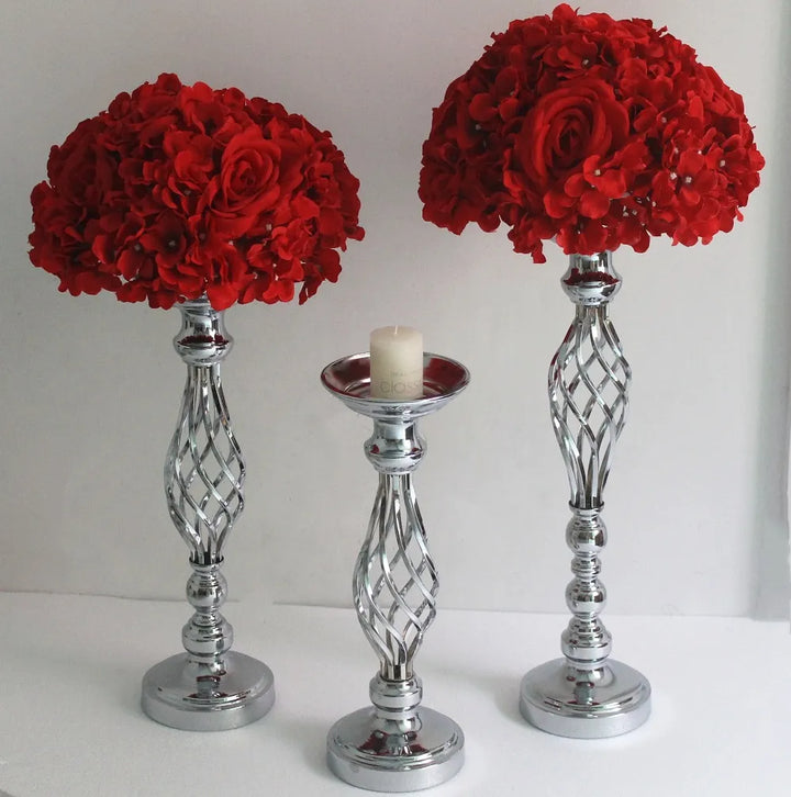 Elegant Candle Holder Set with Metal Stand - Stylish Home Decor-Orizon Depot