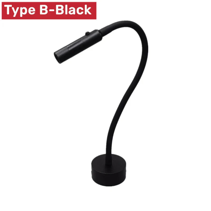 Modern Flexible LED Reading Wall Lamp with Switch for Bedroom/Study-Orizon Depot