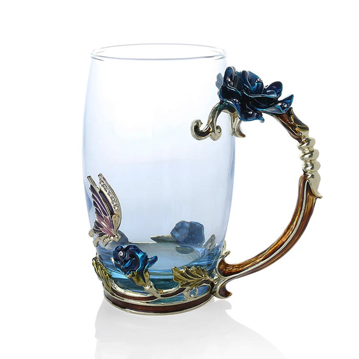 Handcrafted Enamel Coffee Mugs with Steel Spoon - Unique Gift Ideas-Orizon Depot