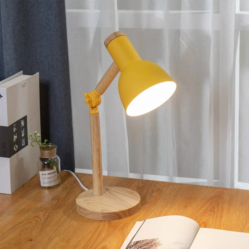 Adjustable Nordic Wooden Desk Lamp | Modern Table Light-Orizon Depot