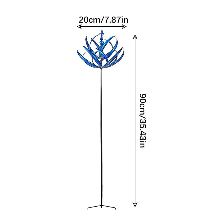 Metal Windmill Sculpture - Decorative Outdoor Art Piece-Orizon Depot