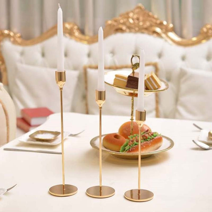 3-Piece Set Metal Candle Holder for Elegant Home Decor-Orizon Depot