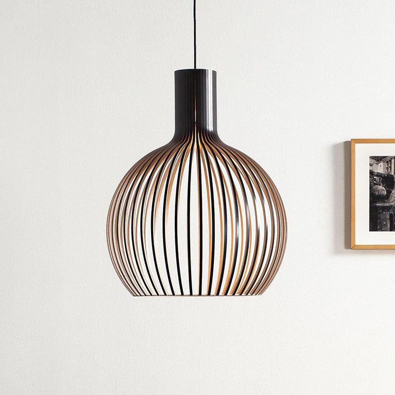 Natural Scandinavian Design Handcrafted Wooden Pendant Light