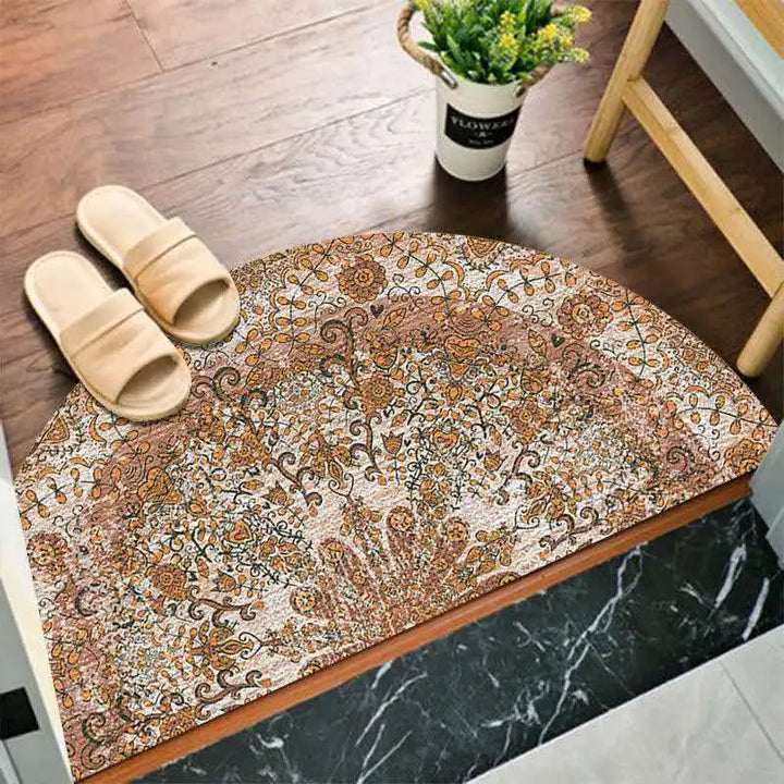 Bohemian Non-Slip Semicircular Doormat for Home Entryway-Orizon Depot