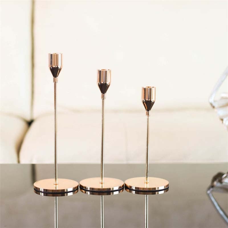 3-Piece Set Metal Candle Holder for Elegant Home Decor-Orizon Depot
