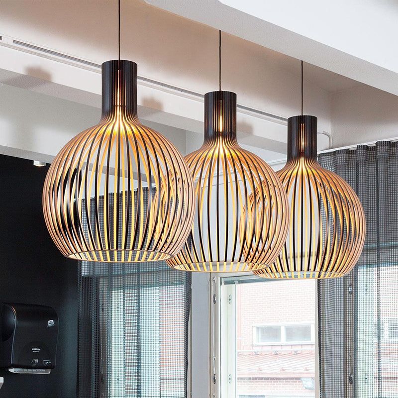 Natural Scandinavian Design Handcrafted Wooden Pendant Light