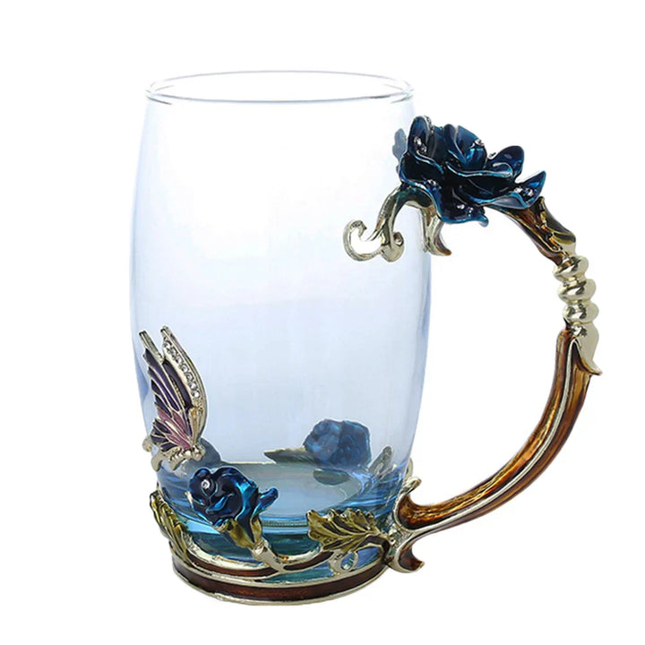 Handcrafted Enamel Coffee Mugs with Steel Spoon - Unique Gift Ideas-Orizon Depot