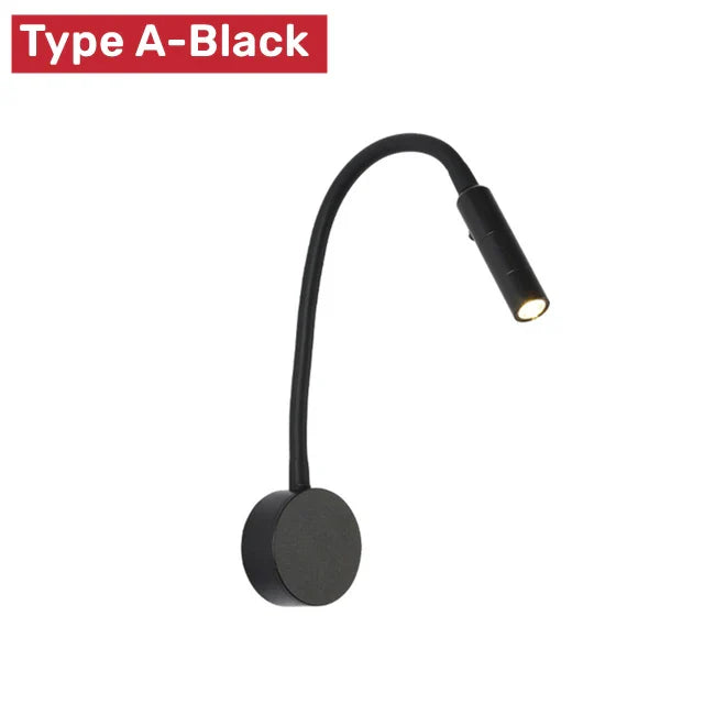 Modern Flexible LED Reading Wall Lamp with Switch for Bedroom/Study-Orizon Depot