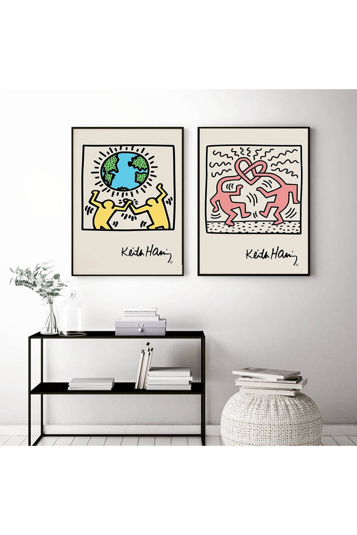 Keith Haring Inspired Canvas Wall Art for Home Decor-Orizon Depot