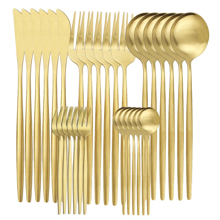 Elegant Stainless Steel Cutlery Set for 6 - High-Quality Dining Essentials-Orizon Depot