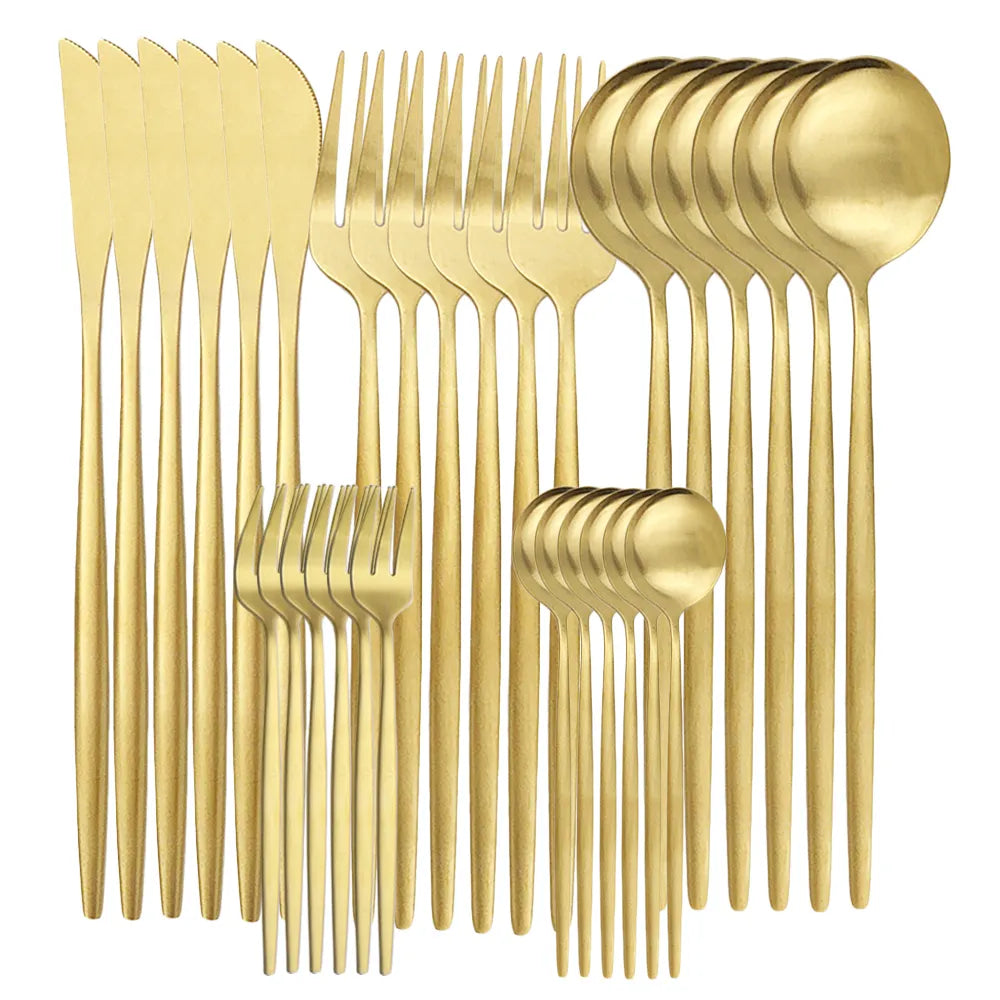 Elegant Stainless Steel Cutlery Set for 6 - High-Quality Dining Utensils-Orizon Depot