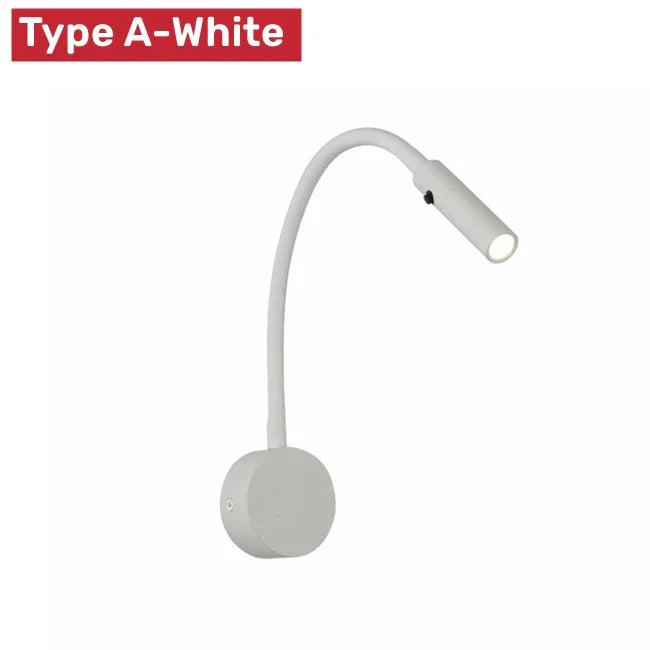 Modern Flexible LED Reading Wall Lamp with Switch for Bedroom/Study-Orizon Depot