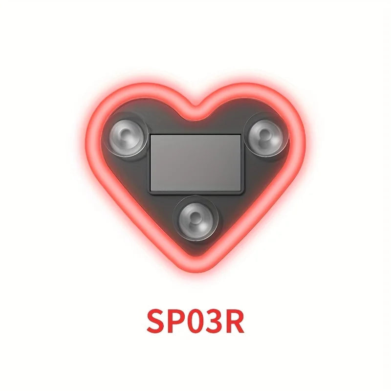 Heart Shaped Neon LED Car Interior Light - Solar Powered-Orizon Depot