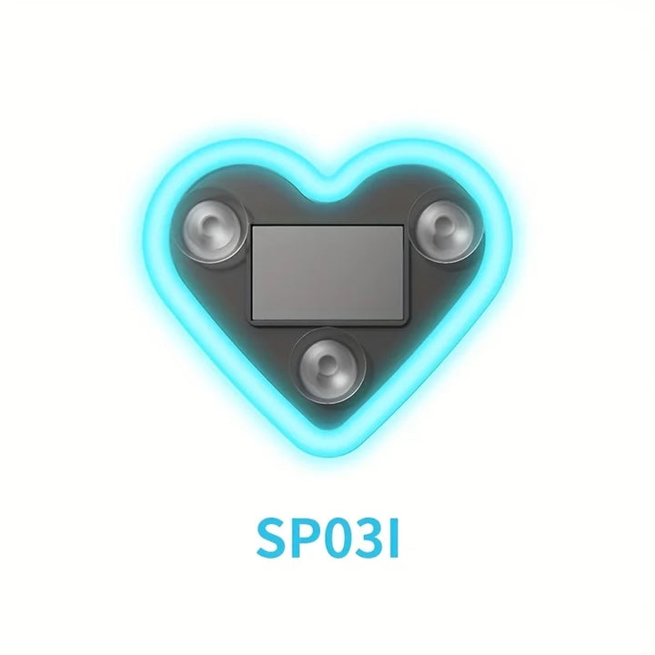 Heart Shaped Neon LED Car Interior Light - Solar Powered-Orizon Depot