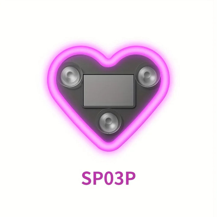 Heart Shaped Neon LED Car Interior Light - Solar Powered-Orizon Depot