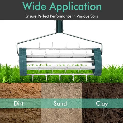 Durable Manual Lawn Spike Aerator for Soil Aeration