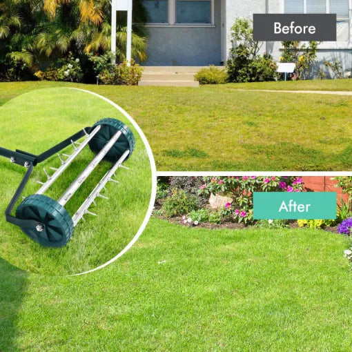 Durable Manual Lawn Spike Aerator for Soil Aeration