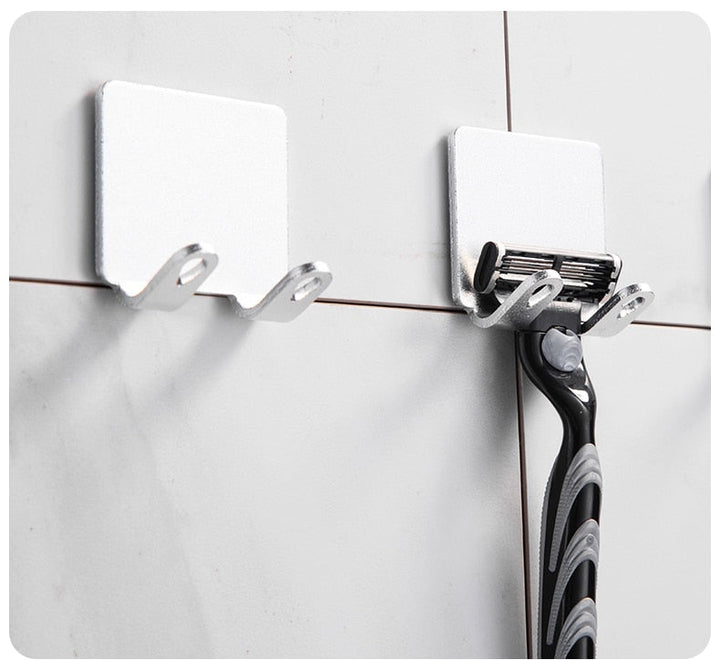 Punch-Free Razor Holder Storage Hook - Wall Mounted Men's Razor Shelf-Orizon Depot