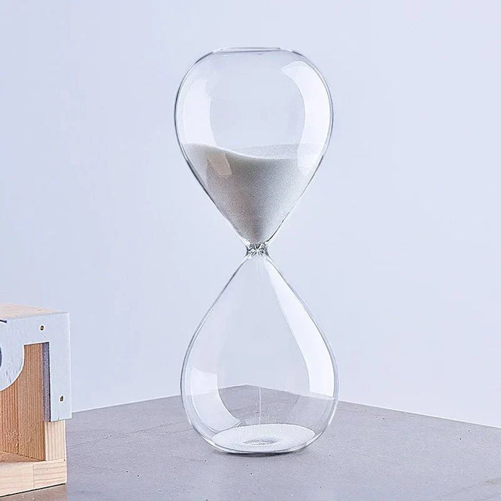 Stylish Glass Sand Timer | Decorative Hourglass with Time Indication-Orizon Depot