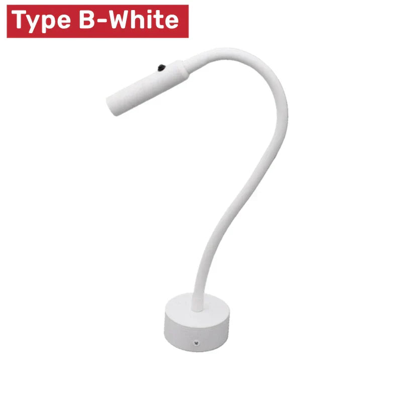 Modern Flexible LED Reading Wall Lamp with Switch for Bedroom/Study-Orizon Depot