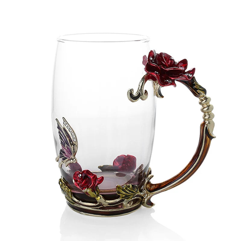 Handcrafted Enamel Coffee Mugs with Steel Spoon - Unique Gift Ideas-Orizon Depot